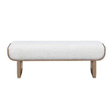 West Kensington Sea Salt Caramel/Cream Puff Accent Bench - Ornate Home