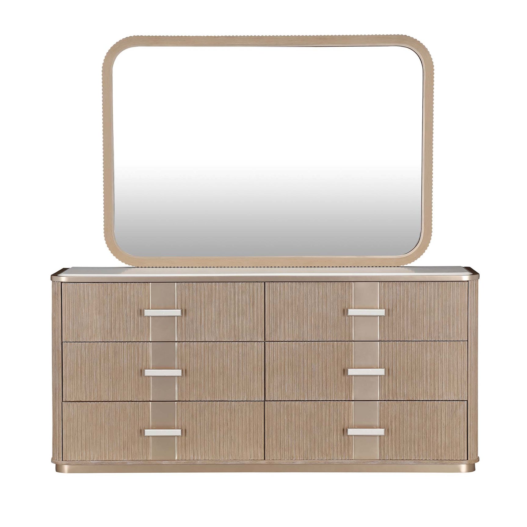 West Kensington Sea Salt Caramel Dresser & Wall Mirror - Ornate Home