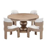 West Kensington Sea Salt Caramel Round Dining Table - Ornate Home