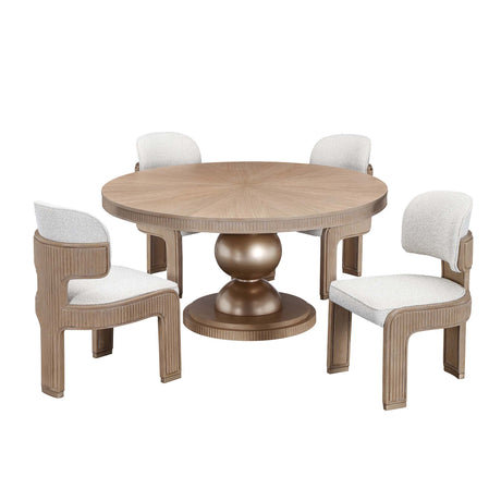 West Kensington Sea Salt Caramel Round Dining Table - Ornate Home