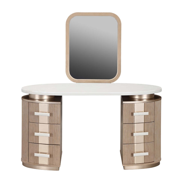West Kensington Sea Salt Caramel Vanity with Mirror - Ornate Home