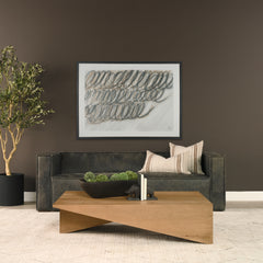 West Light Brown Oak Wood Rectangular Coffee Table - Ornate Home