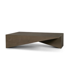 West Medium Brown Oak Wood Rectangular Coffee Table - Ornate Home