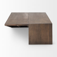 West Medium Brown Wooden Angled Coffee Table - Ornate Home