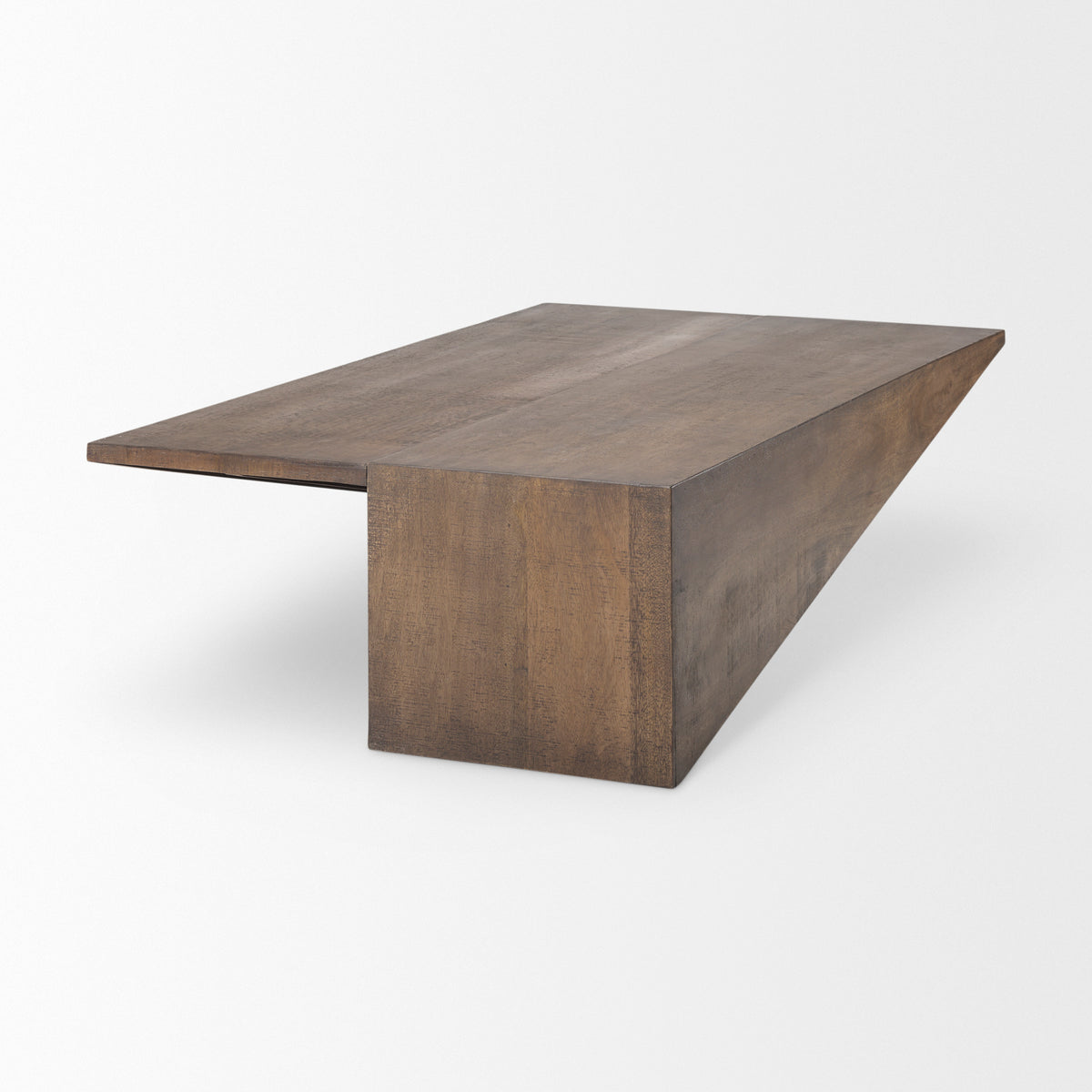 West Medium Brown Wooden Angled Coffee Table - Ornate Home
