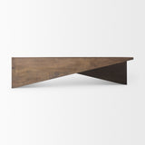 West Medium Brown Wooden Angled Coffee Table - Ornate Home