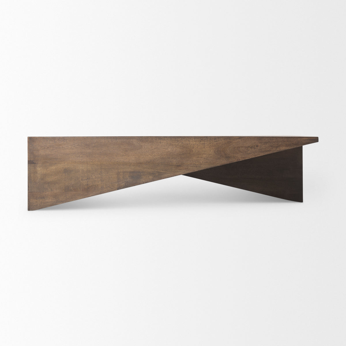 West Medium Brown Wooden Angled Coffee Table - Ornate Home