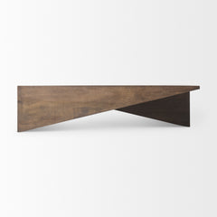 West Medium Brown Wooden Angled Coffee Table - Ornate Home