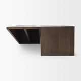 West Medium Brown Wooden Angled Coffee Table - Ornate Home