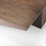 West Medium Brown Wooden Angled Coffee Table - Ornate Home