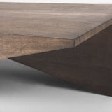 West Medium Brown Wooden Angled Coffee Table - Ornate Home