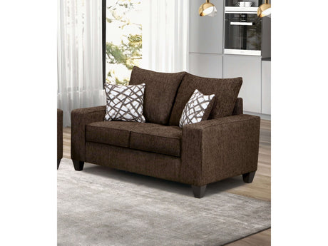 West action Chocolate Loveseat - Ornate Home