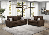 West action Chocolate Loveseat - Ornate Home