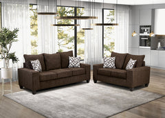 West action Chocolate Loveseat - Ornate Home