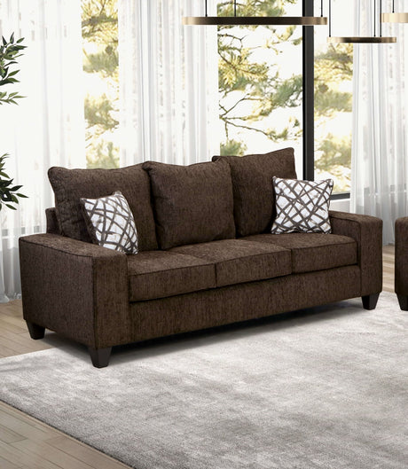 West action Chocolate Sofa & Loveseat - Ornate Home