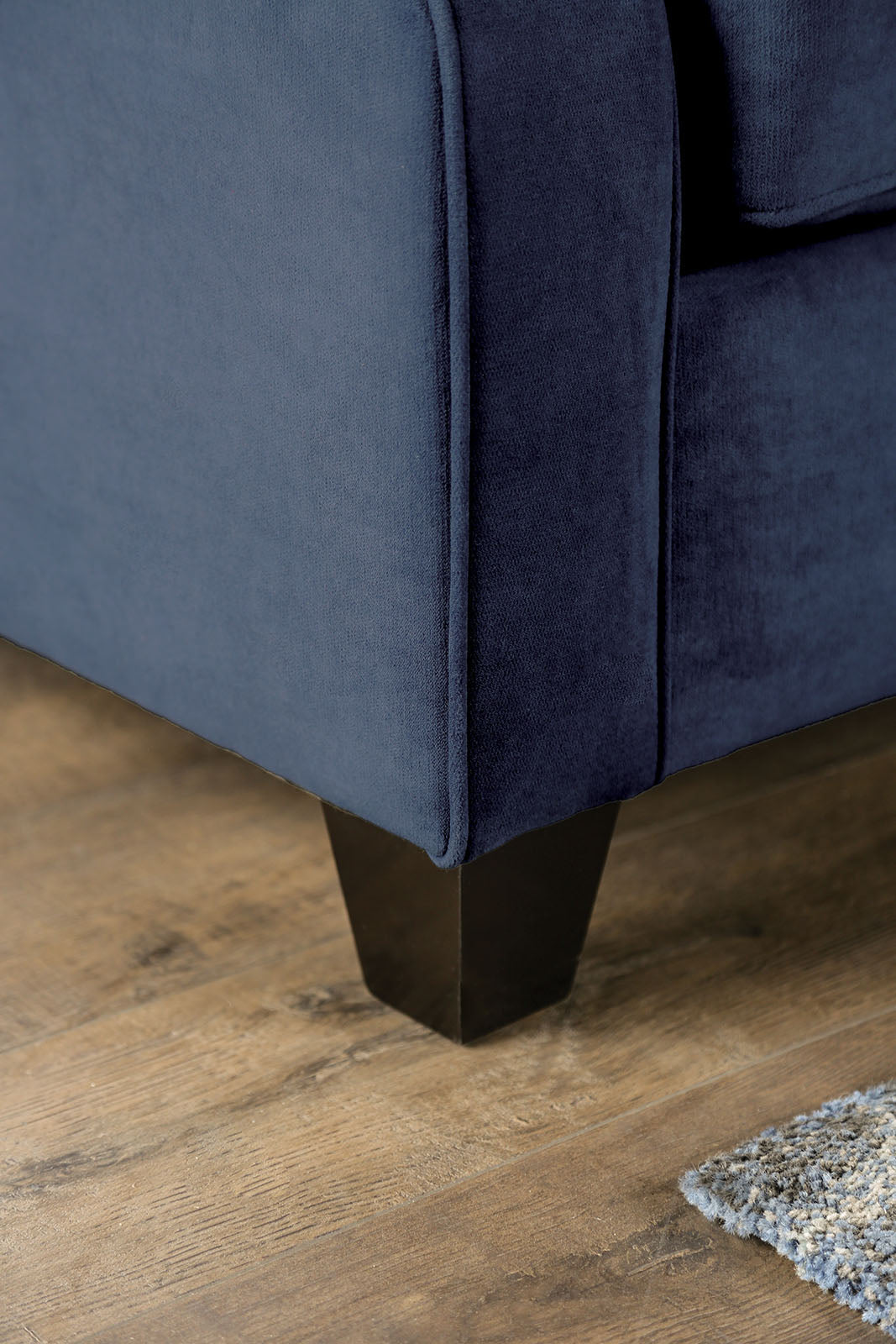 West brompton Navy/Yellow Loveseat - Ornate Home