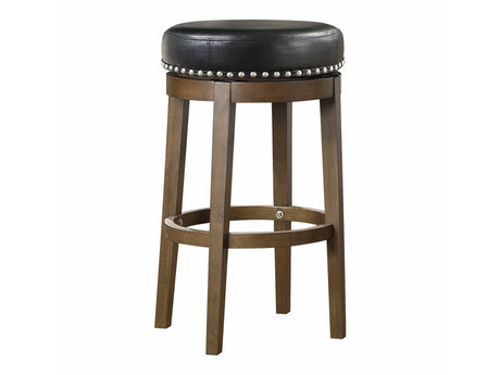 Westby Black/Brown Round Swivel Pub Height Stool (Set of 2) - Ornate Home