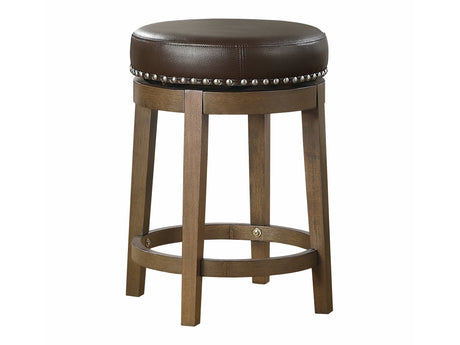 Westby Brown/Brown Round Swivel Counter Height Stool - Ornate Home
