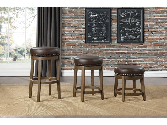 Westby Brown Round Swivel Pub Height Stool (Set of 2) - Ornate Home