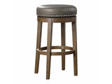 Westby Gray/Brown Round Swivel Pub Height Stool (Set of 2) - Ornate Home