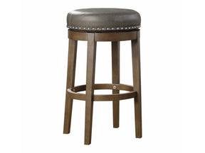 Westby Gray/Brown Round Swivel Pub Height Stool (Set of 2) - Ornate Home
