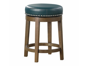 Westby Green/Brown Round Swivel Counter Height Stool - Ornate Home