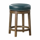 Westby Green/Brown Round Swivel Counter Height Stool (Set of 2) - Ornate Home