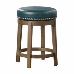 Westby Green/Brown Round Swivel Counter Height Stool (Set of 2) - Ornate Home
