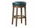 Westby Green/Brown Round Swivel Pub Height Stool - Ornate Home