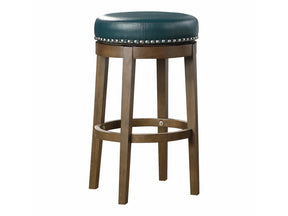 Westby Green/Brown Round Swivel Pub Height Stool - Ornate Home