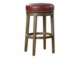 Westby Red/Brown Round Swivel Pub Height Stool (Set of 2) - Ornate Home