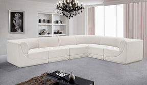 Westcoast Cream 128" Boucle Fabric Upholstered 6pc. Modular Sectional - Ornate Home