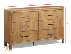 Westcott Cerused Natural Upholstered Panel Bedroom Set - Ornate Home