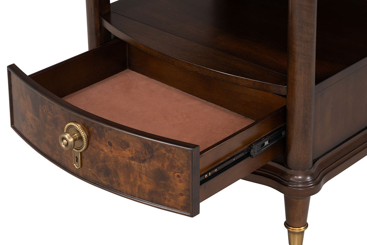 Westerham Dark Cherry End Table w/ LED - Ornate Home