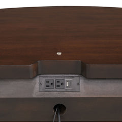Westerham Dark Cherry Nightstand w/ Power Outlet & LED - Ornate Home