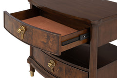 Westerham Dark Cherry Nightstand w/ Power Outlet & LED - Ornate Home