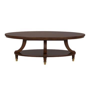 Westerham Dark Cherry Oval Cocktail Table - Ornate Home