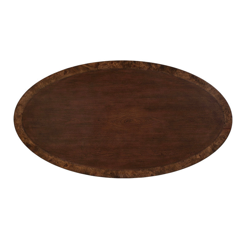 Westerham Dark Cherry Oval Cocktail Table - Ornate Home