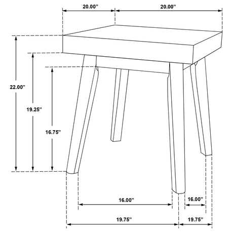 Westerly Walnut End Table - Ornate Home
