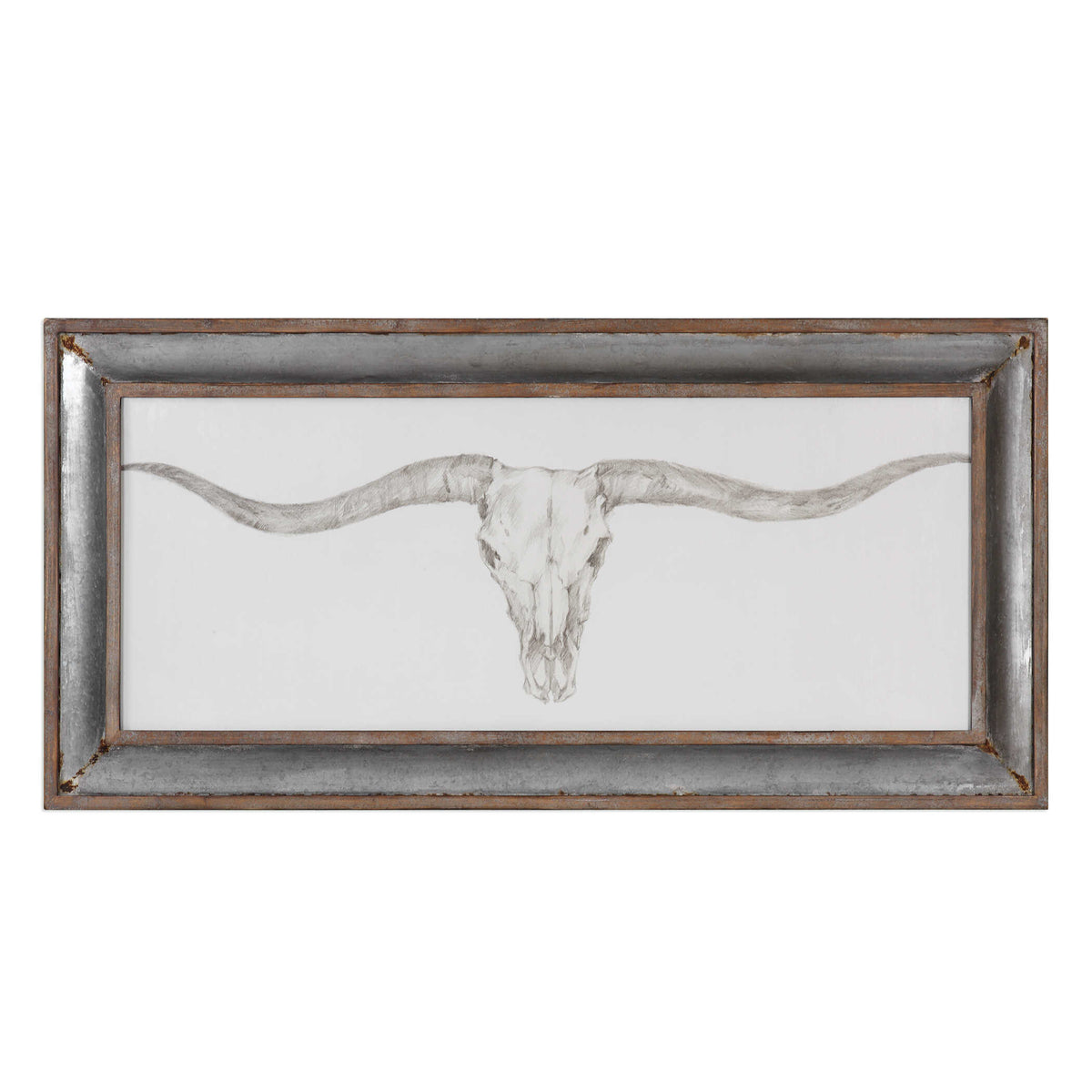 Western Skull Mount Multicolor Print - Ornate Home