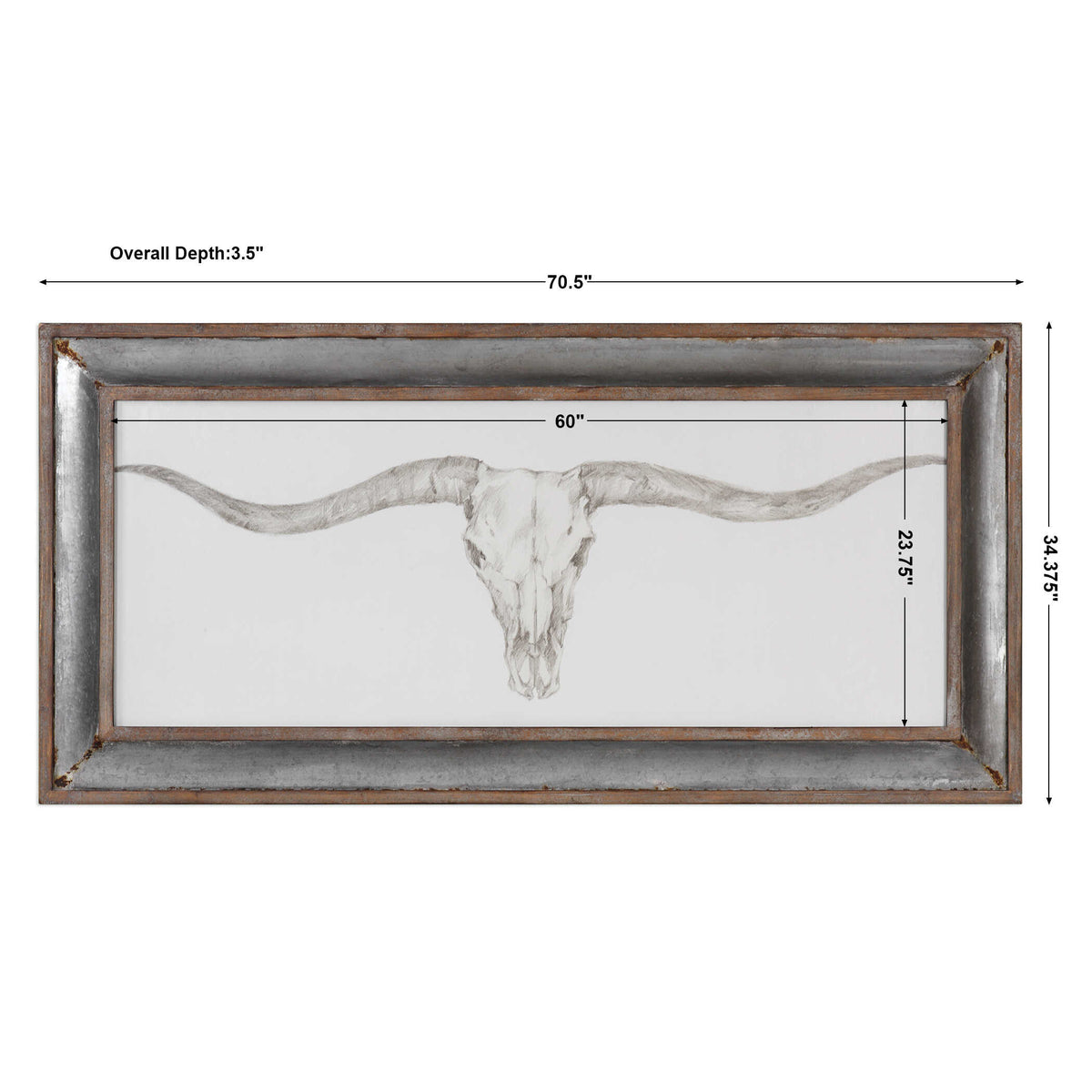 Western Skull Mount Multicolor Print - Ornate Home