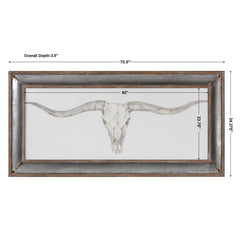 Western Skull Mount Multicolor Print - Ornate Home
