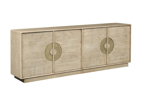 Westhaven Tan/Gold Four-Door Sideboard - Ornate Home