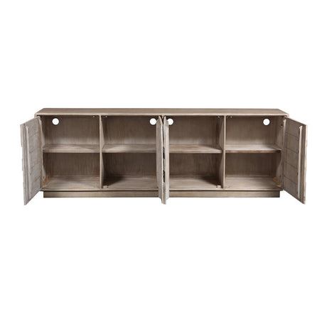 Westhaven Tan/Gold Four-Door Sideboard - Ornate Home