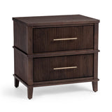 Westlake Auburn Walnut 2 Drawer Nightstand - Ornate Home
