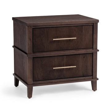 Westlake Auburn Walnut 2 Drawer Nightstand - Ornate Home