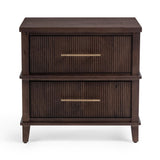 Westlake Auburn Walnut 2 Drawer Nightstand - Ornate Home