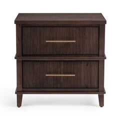 Westlake Auburn Walnut 2 Drawer Nightstand - Ornate Home