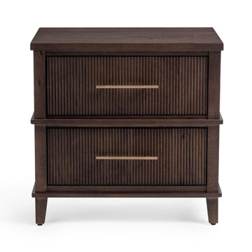 Westlake Auburn Walnut 2 Drawer Nightstand - Ornate Home