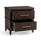 Westlake Auburn Walnut 2 Drawer Nightstand - Ornate Home